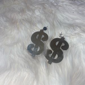 Dollar sign earrings